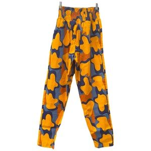 Lucy & Yak Orange and Blue Abstract Women's Trousers